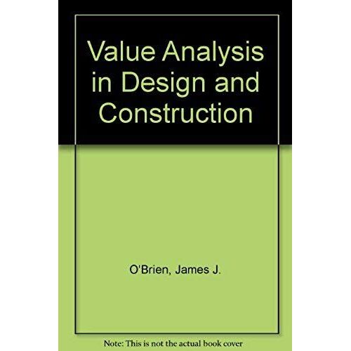Value Analysis In Design And Construction