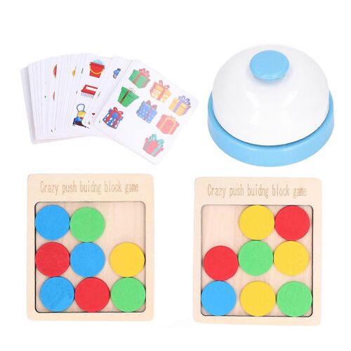 Jouet de puzzle de couleur en bois d¿éducation précoce interactif blocs ronds assortis jouet pour 3 ans ci-dessus