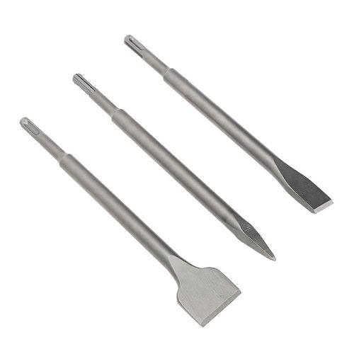 3 ciseaux à bois ensemble pointe de tige ronde ciseaux à bois plat en acier allié élargi pour carreaux de brique de pierre de béton