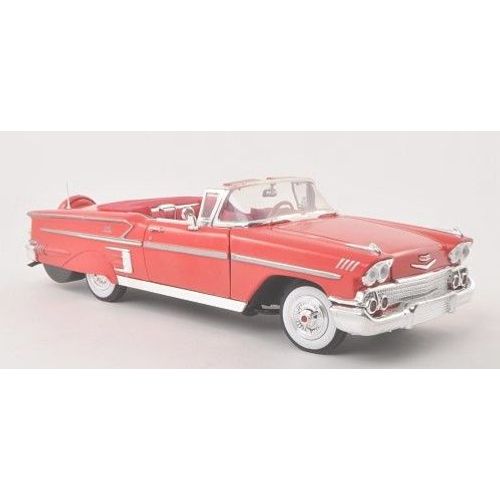 Chevrolet Impala Cabriolet Rouge 1958 1/18 Motormax-Motormax