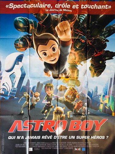 Astro Boy - Véritable Affiche De Cinéma Pliée - Format 120x160 Cm - De David Bowers Avec Freddie Highmore, Nicolas Cage, Charlize Theron, Donald Sutherland, Samuel L. Jackson, Kristen Bell - 2009