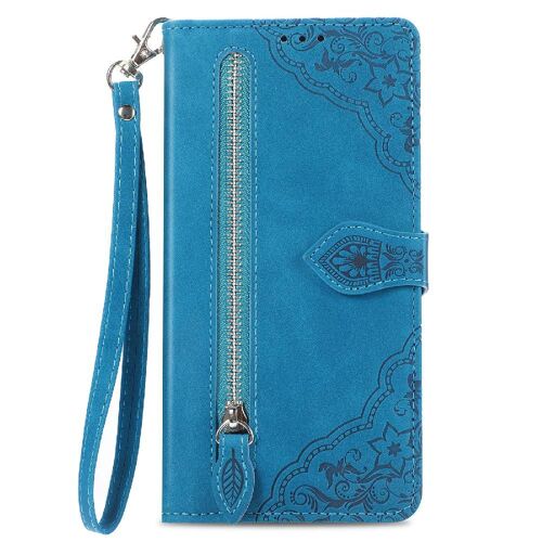 Étui Pour Rien Téléphone 2a Fermeture Éclair Style Fente Multi-Carte Multi-Couleur Affaires Portefeuille - Bleu