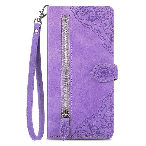 Étui Pour Rien Téléphone 2a Fermeture Éclair Style Fente Multi-Carte Multi-Couleur Affaires Portefeuille - Violet