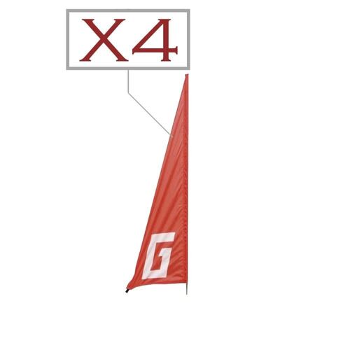 Lot De 4 Drapeaux Turn Flag 1500 Graupner Pour Drones Racer-Graupner