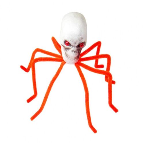 Pendentif araignée tête de crâne d'horreur pour Halloween, accessoires de Photos, décoration pratique Anti-fissure pour Halloween