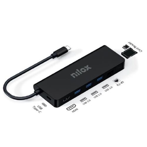 Nilox DOCK USB-C 8 IN 1 HDMI 4K 0 Mbit/s