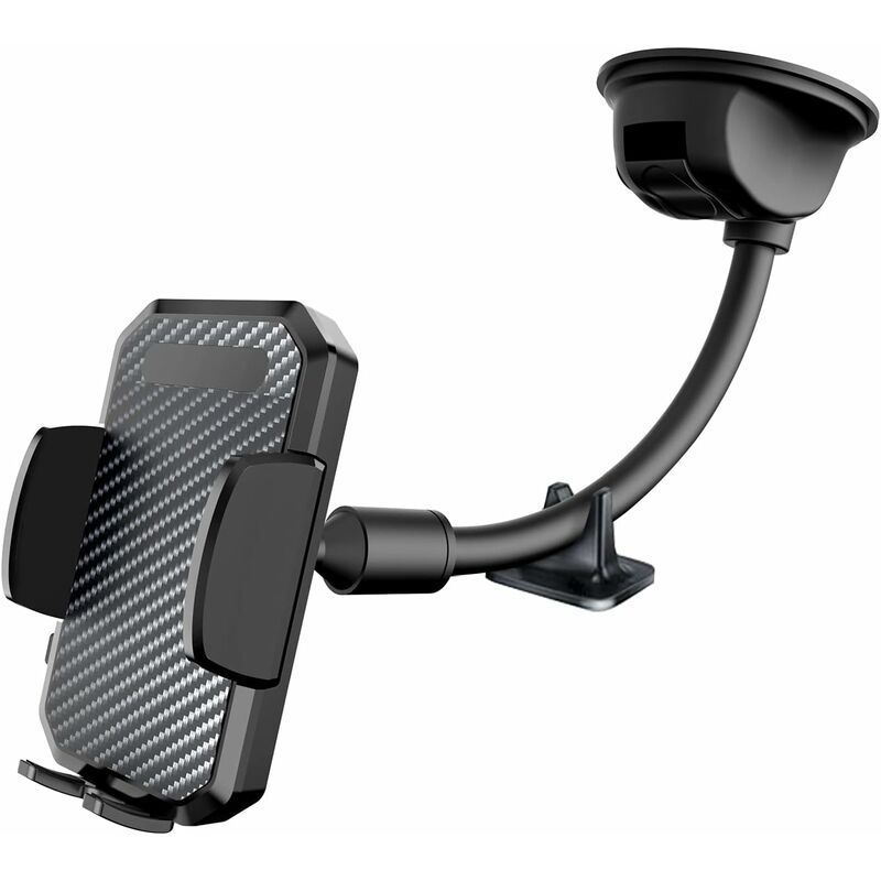 Support Téléphone Voiture Babacom - Ventouse Renforcée, 360°, Bouton De Libération, Pour Smartphones 4" à 7"