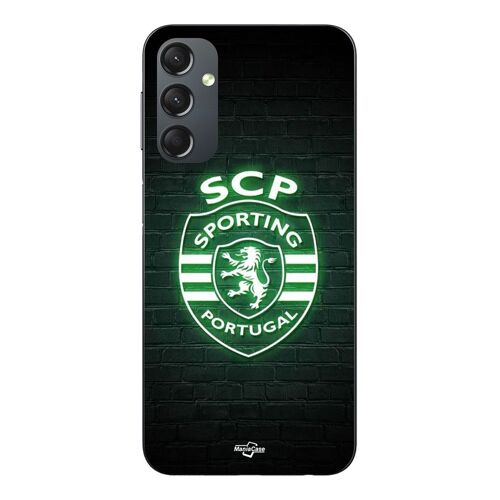 Coque Pour Samsung Galaxy A14 SCP sporting portugal lumineux fond noir Maniacase