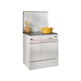 240162000010-CUISINIÈRE BOIS ARPÈGE 75CM 10KW BUCHES 50CM BLANC GODIN - 240162BLANC