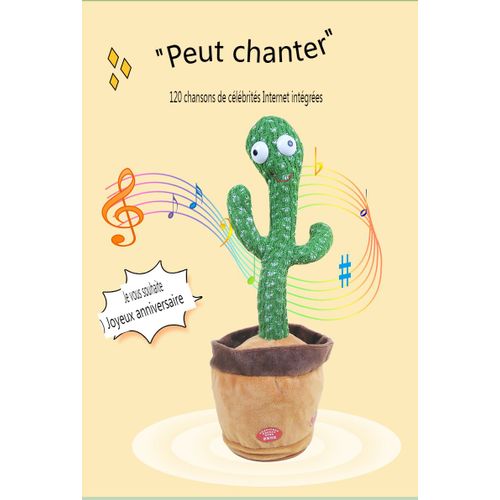 Jouets Pour Enfants Cadeaux De Noël Le Cactus Dansant Qui Se Balance Chantera Apprend À Parler Peluches Enchanteresses 35cm 120 Chansons (Chant + Balancement + Apprendre À Parler + Enregistrement)
