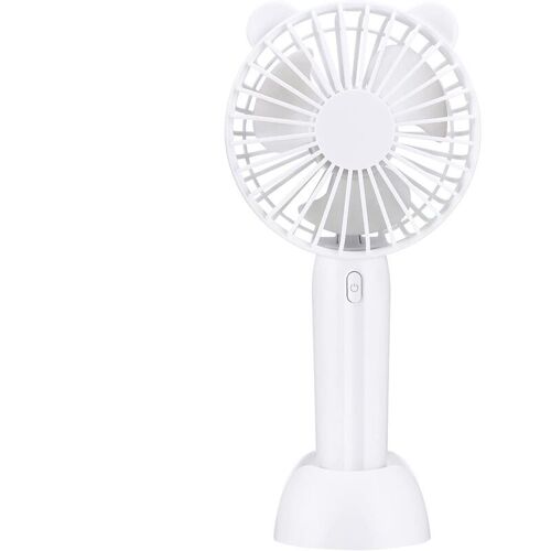 Mini ventilateur portatif Antlers Design Ventilateur de poche 3 vitesses Conseils de refroidissement par vent pour mini ventilateur de bureau extérieur - Blanc Ours(pile non incluse) goodnice
