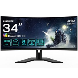 Moniteur Gaming - GIGABYTE - G34WQCP - 34" Courbé - WQHD 3440 x 1440 - 180Hz 1ms FreeSync Premium