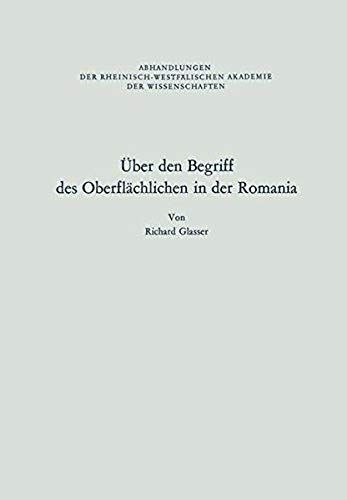 Über Den Begriff Des Oberflächlichen In Der Romania