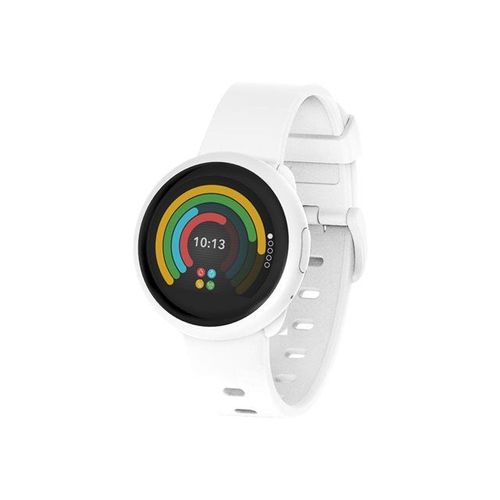 MyKronoz ZeRound3 Lite - Blanc - Montre connectée avec bracelet - silicone - blanc - affichage 1.2" - 256 Mo - Bluetooth - 40 g