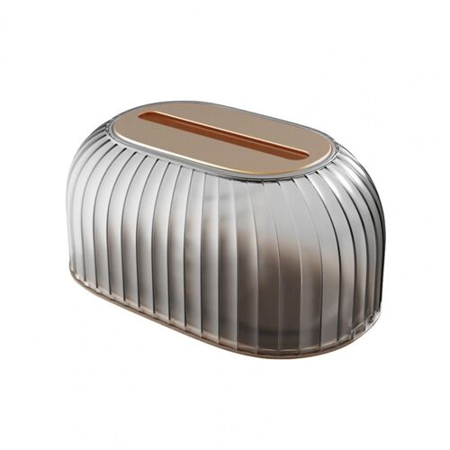 Mallette de rangement distributrice semi transparente, boîte à mouchoirs, base à ressort, sortie lisse, levage automatique, gain de place, finition 256, stockage semi-transparent