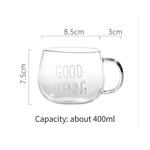 Tasse En Verre Nordique Simple Et Transparente Avec Poignée, Mug Créatif Pour Café, Thé, Boissons, Dessert, Petit Déjeuner, Lait, Verres Pour La Maison, 1 Pièce