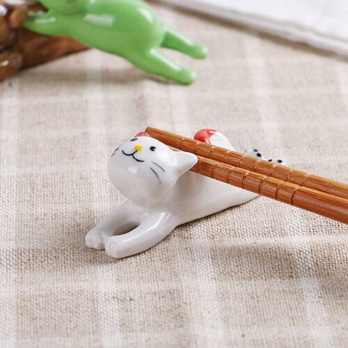 Support De Baguettes En Céramique En Forme De Chat, Jolie Grenouille, Ours, Cuillère, Porte-Fourchette, Décoration De Table À Manger, Bricolage À La Maison, T1