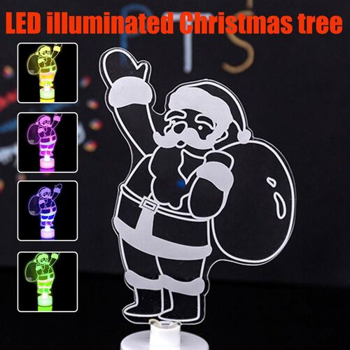 Lumières LED colorées de noël 2023, sapin de noël, lumière en acrylique, pour fête, décoration de la maison, cadeaux de noël
