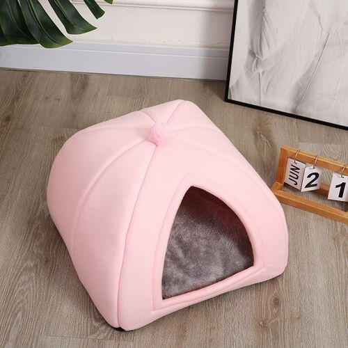 Lit Semi-Fermé Avec Couverture Perfective, Niche Pour Chien De Style Mongole Ysigned, Accessoires Pour Animaux De Compagnie, Grande Niche Apaisante Pour Chien