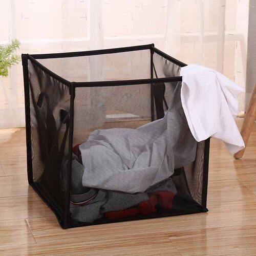 Panier à linge en maille pliable, panier de rangement pour jouets d'enfants, pour vêtements ménagers et sales