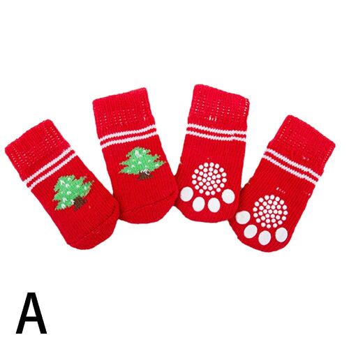 Chaussettes D'intérieur Chaudes Pour Animaux De Compagnie, Couvre-Pieds De Noël, Chaussures Pour Petits Chiens, Chaussettes Pour Chat, Mignon, Nouveau, Ensemble De 4 Pièces