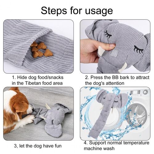 Jouets De Reniflement Pour Animaux De Compagnie, Jeu D'entraînement À L'instinct, Divertissant, Anti-Étouffement, Utile En Forme D'éléphant, Chien Qui Couine