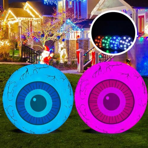 Boule de lumière LED à couleur changeante, 40cm, lampe clignotante avec télécommande, décoration d'halloween, accessoire de Festival