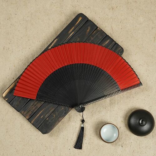 Éventail chinois vintage avec poignée en bambou, cadeaux de fête de mariage, danse chinoise japonaise, gérabanico pliant