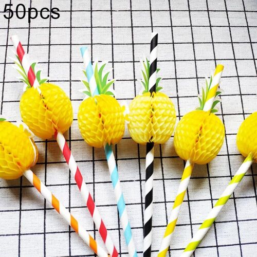Pailles À Boire En Papier Ananas Poulet, Décor De Mariage, Couleurs Mélangées, Fournitures De Fête D'anniversaire, Bar, Ensemble De 50 Pièces