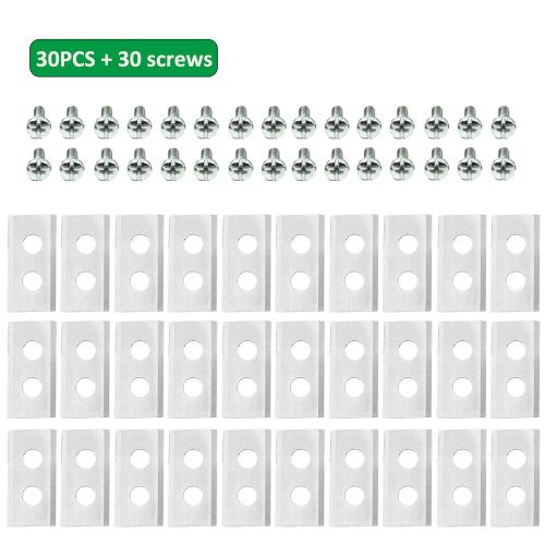 Lame de rechange pour tondeuse à gazon à double trou,placage de titane,Worx Landoid Lanmower,WG754E WG791E,30 pièces - Type Silver