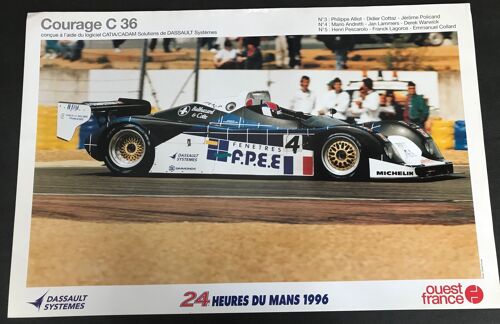 24h Du Mans - 1996 - Courage C36 - 40x60cm - Affiche / Poster Envoi En Tube