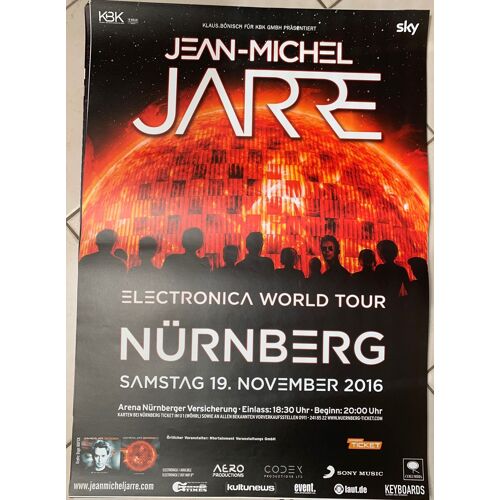 Jean-Michel Jarre - Tour 2016 Electonica - 60x84cm - Affiche / Poster Envoi En Tube