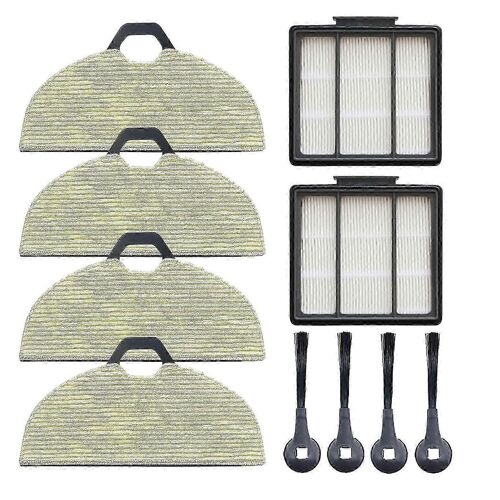 Pièces de rechange Kit Brosses latérales Filtres Nettoyage Tampons de vadrouille pour Rv2001wd Av2001wd Robot Aspirateur Acc