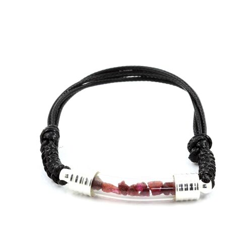 Bracelet Rubis Brut. Couleur Noir.