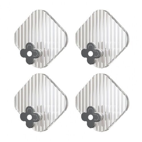 Crochet collant utile pour le bain, 4 pièces, support mural, galvanoplastie, quatre cuir chevelu, Everver, produits ménagers
