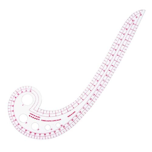 Règle De Courbe Française En Plastique Souple En Forme De Virgule, Outils De Couture Multifonctionnels, Design De Style, 30x11cm