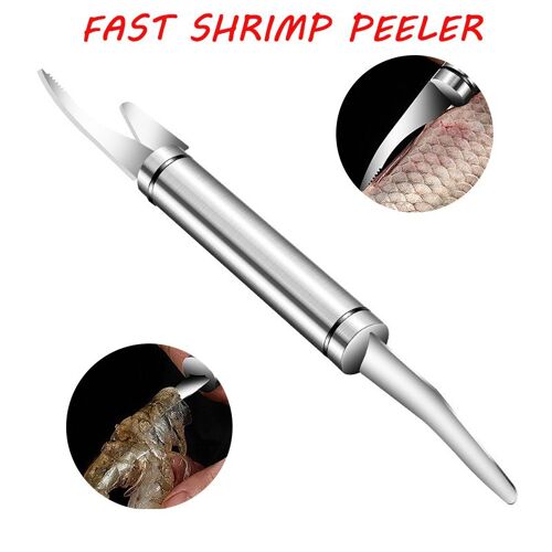 Éplucheur De Crevettes En Acier Inoxydable 6 En 1, Couteau De Pêche, Correcteur De Coquilles, Dispositif De Pelage, Outils De Cuisine Pour Fruits De Mer