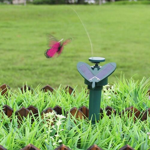 Ornement à énergie solaire, faux papillon volant, décoration de jardin