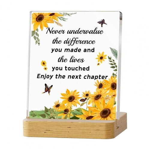 Bon ornement de tournesol avec impression claire, meilleurs vministériels x, Collègue, cadeau au revoir, cadeau de promotion, collègues de travail, cadeau de départ