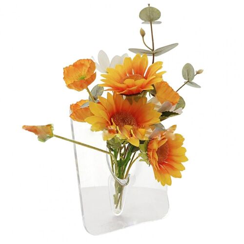 Vase à fleurs en acrylique esthétique de style nordique, conteneur de fleurs élégant, porte-plante de bureau attrayant, décor de salon, Ins