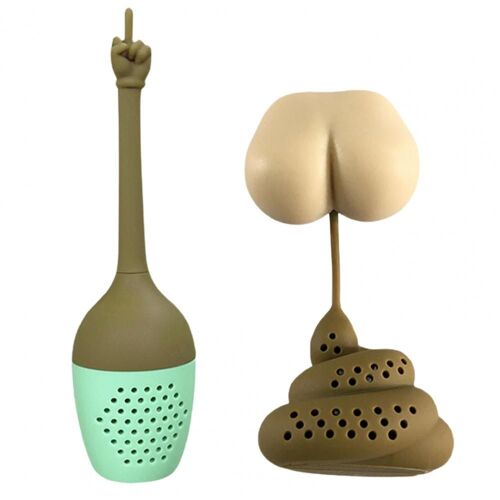 2pcs Passoire À Thé Facile À Nettoyer Infuseur Drôle De Brassage De Thé Feuilles Décompression Majeur Conception Filtre À Thé Infuseur