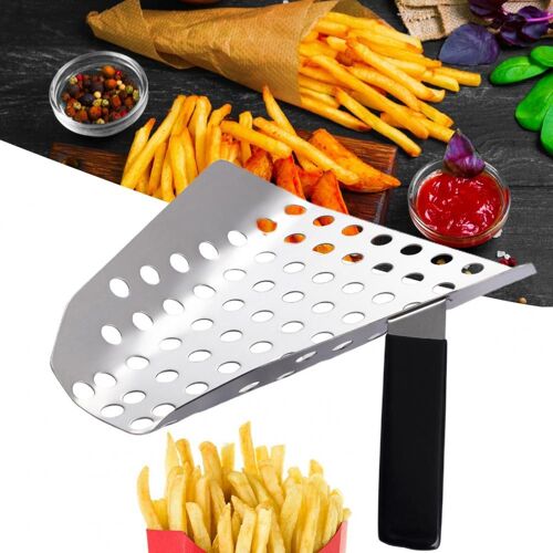 Pelle À Pop-Corn Simple De Grande Capacité, Spatule À Plusieurs Trous, Barre De Collation, Pelle À Frites