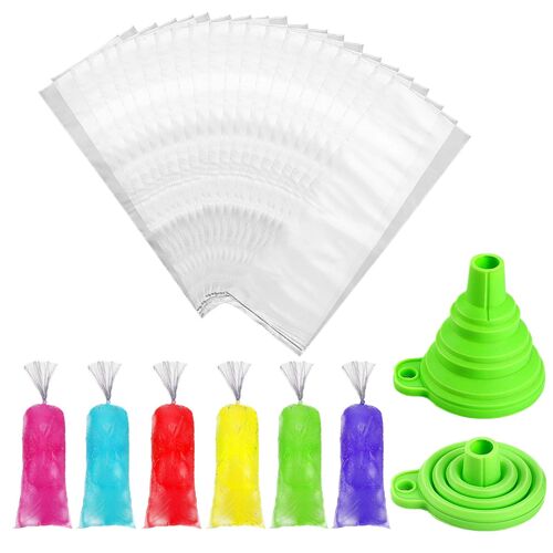 Tubes De Congélation De Qualité Alimentaire, Sacs À Glace Glacée Avec Entonnoir, Pour Bricolage, Moule À Crème Glacée, En Silicone