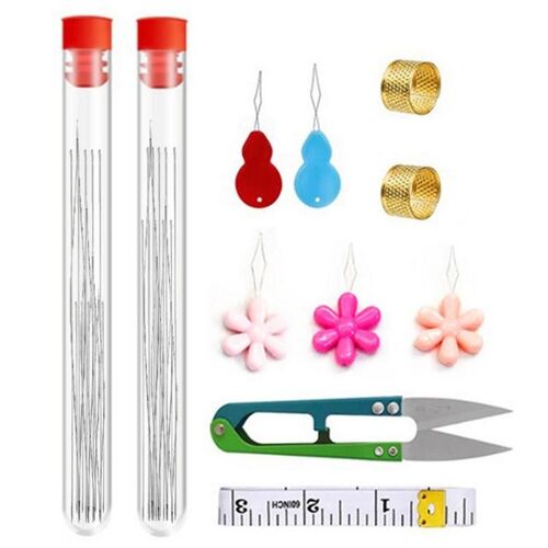 Enfileur Ruban À Mesurer Bricolage, Perles Grossières Pour Bijoux, Ensemble De Dé À Coudre, Pas Facilement Déformé