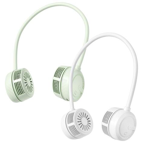 Ventilateur de Cou Personnel Sans Lame, Rechargeable par USB, 3 Vitesses, Faible Bruit, Sans Feuilles, Mains Libres, Cadeau pour l'Extérieur