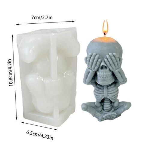Moules En Silicone De Crâne Créatif, Moules 3d, Résine De Crâne De Squelette, Résine D'élection, Considérant L'artisanat D'art H