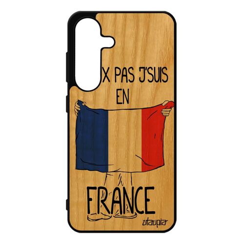Coque Silicone Pour Samsung S25 Bois J'peux Pas J'suis En France Basket Bleu Blanc Rouge Tricolore Drapeau Francais Humour De Pour Galaxy