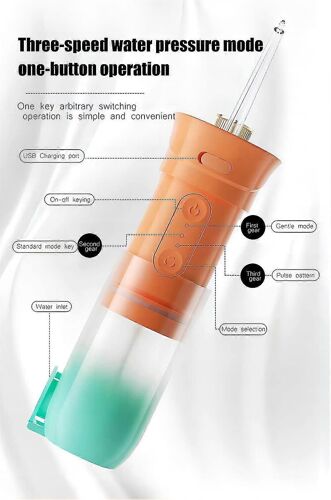 Water Flosser Pour Dents Sans Fil Avec 4 Embouts De Jet Usb Rechargé