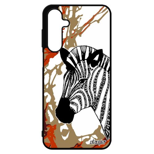 Coque Silicone Zebre De Protection Pour Samsung A16 4g 5g Marron Aluminium Housse Tribal Art Cheval Ethnique Rayure Animal Artiste Pour Galaxy
