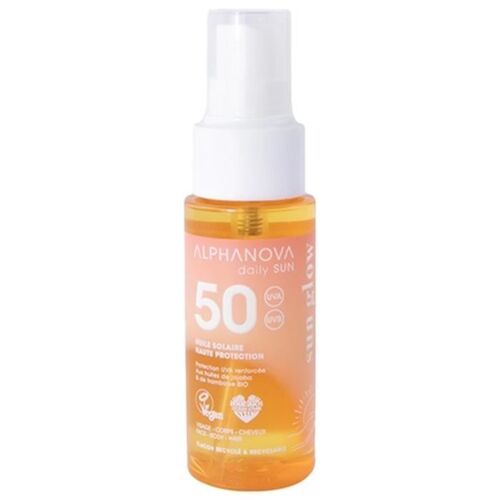 Huile Solaire Spf50 Daily Sun - Alphanova - Sun Glow - Waterproof - 50 Ml 